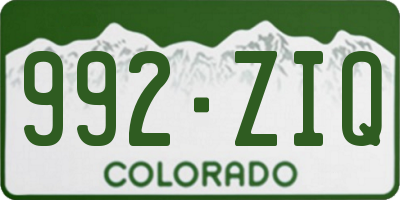 CO license plate 992ZIQ