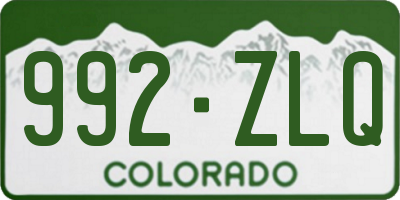 CO license plate 992ZLQ