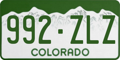 CO license plate 992ZLZ