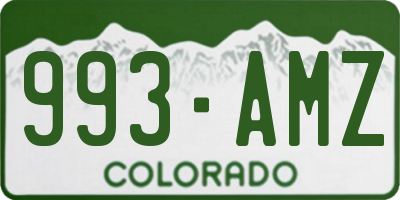 CO license plate 993AMZ