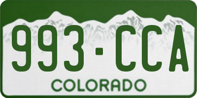 CO license plate 993CCA