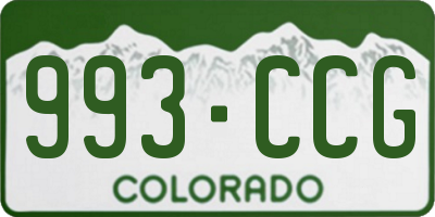 CO license plate 993CCG