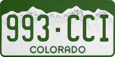 CO license plate 993CCI