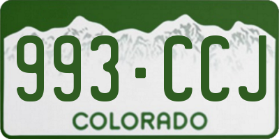 CO license plate 993CCJ