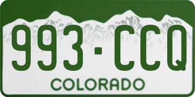 CO license plate 993CCQ