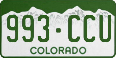 CO license plate 993CCU