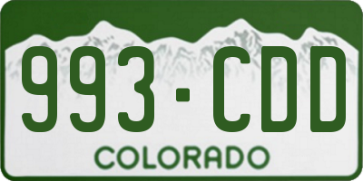 CO license plate 993CDD