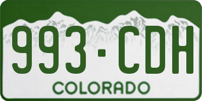 CO license plate 993CDH