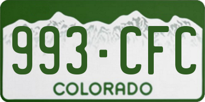 CO license plate 993CFC