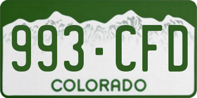 CO license plate 993CFD