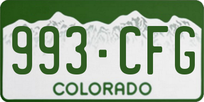 CO license plate 993CFG