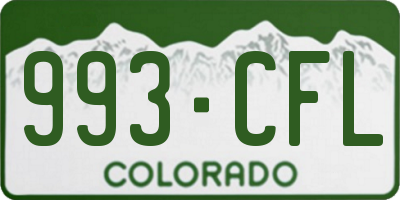 CO license plate 993CFL