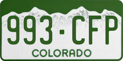 CO license plate 993CFP