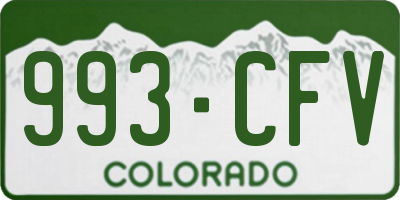 CO license plate 993CFV