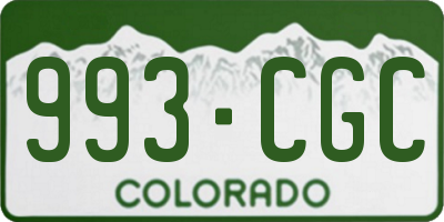 CO license plate 993CGC