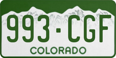 CO license plate 993CGF