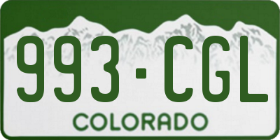 CO license plate 993CGL