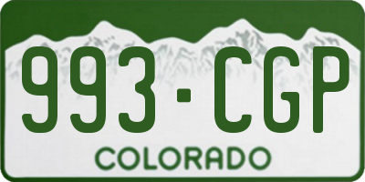 CO license plate 993CGP