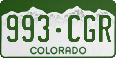 CO license plate 993CGR