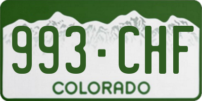 CO license plate 993CHF