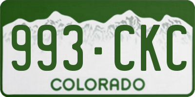 CO license plate 993CKC
