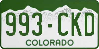 CO license plate 993CKD