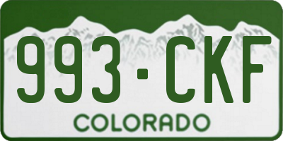 CO license plate 993CKF
