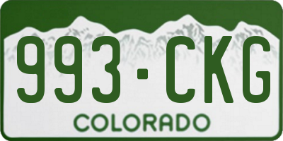 CO license plate 993CKG