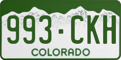 CO license plate 993CKH