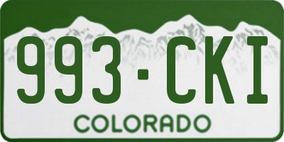 CO license plate 993CKI