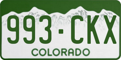 CO license plate 993CKX