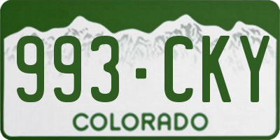 CO license plate 993CKY