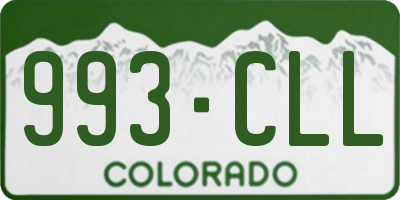 CO license plate 993CLL