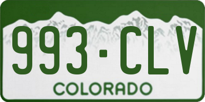 CO license plate 993CLV