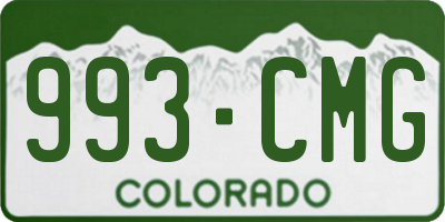 CO license plate 993CMG