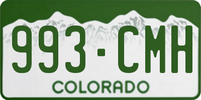 CO license plate 993CMH