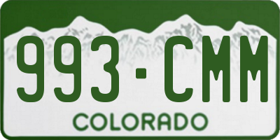 CO license plate 993CMM