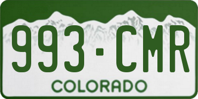CO license plate 993CMR