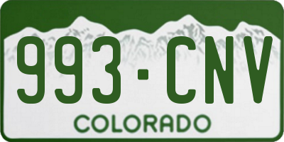 CO license plate 993CNV