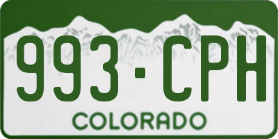 CO license plate 993CPH