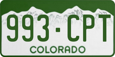 CO license plate 993CPT