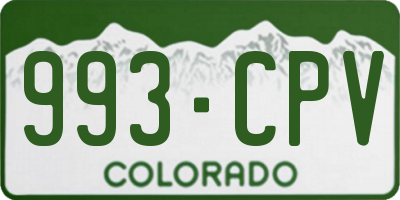 CO license plate 993CPV