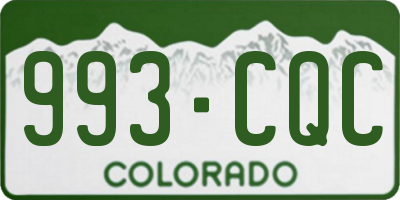 CO license plate 993CQC