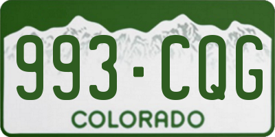 CO license plate 993CQG