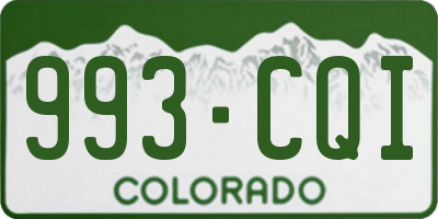 CO license plate 993CQI