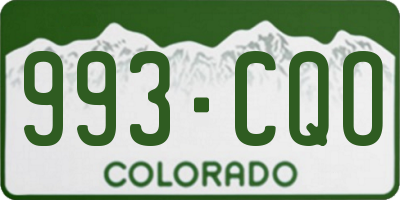 CO license plate 993CQO