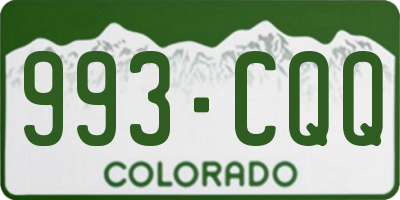 CO license plate 993CQQ