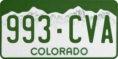 CO license plate 993CVA