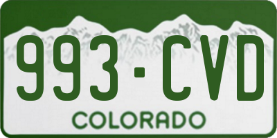 CO license plate 993CVD