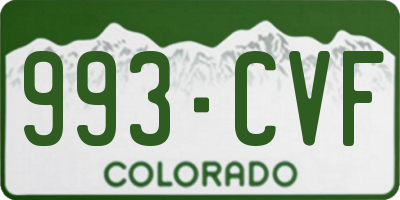 CO license plate 993CVF